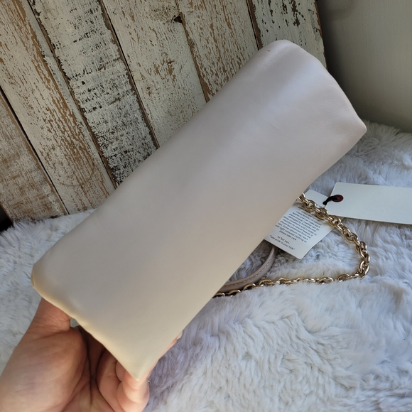 Ted Baker London Cream Top-Handle Satchel with Gold Chain Detail - Picture 8 of 13